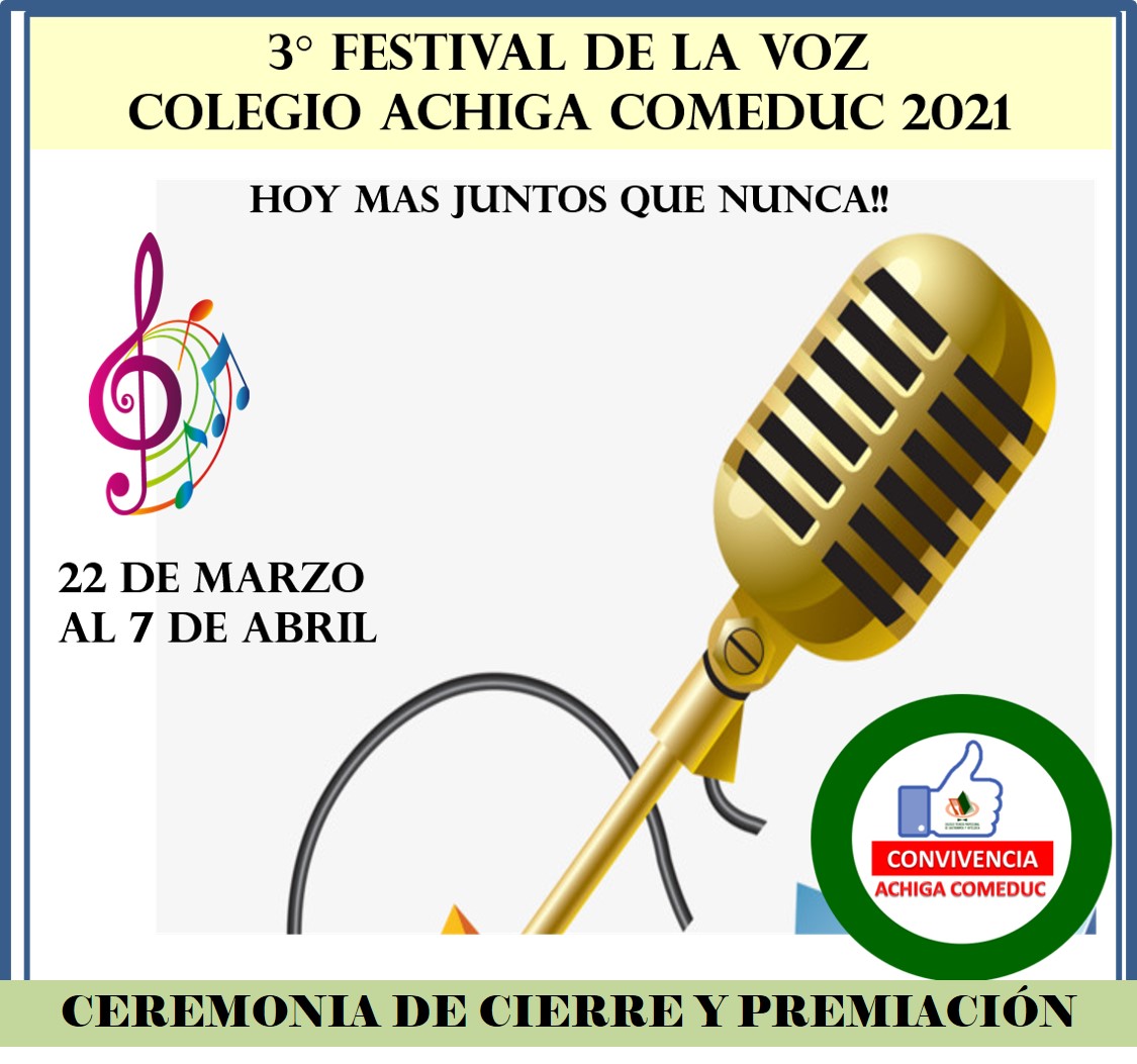 Premiación y Cierre 3° Festival de la Voz Achiga Comeduc