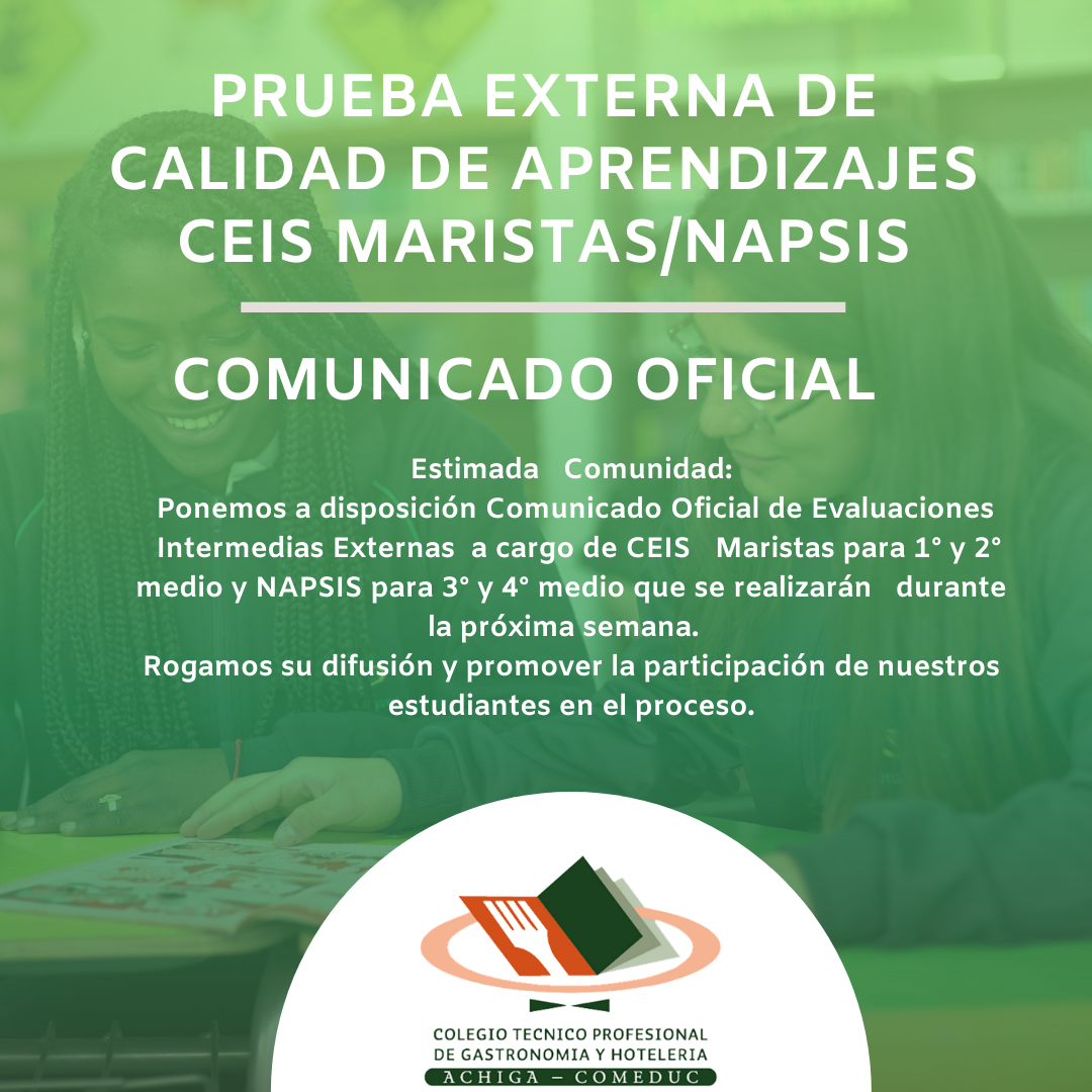 Comunicado CEIS MARISTA-NAPSIS